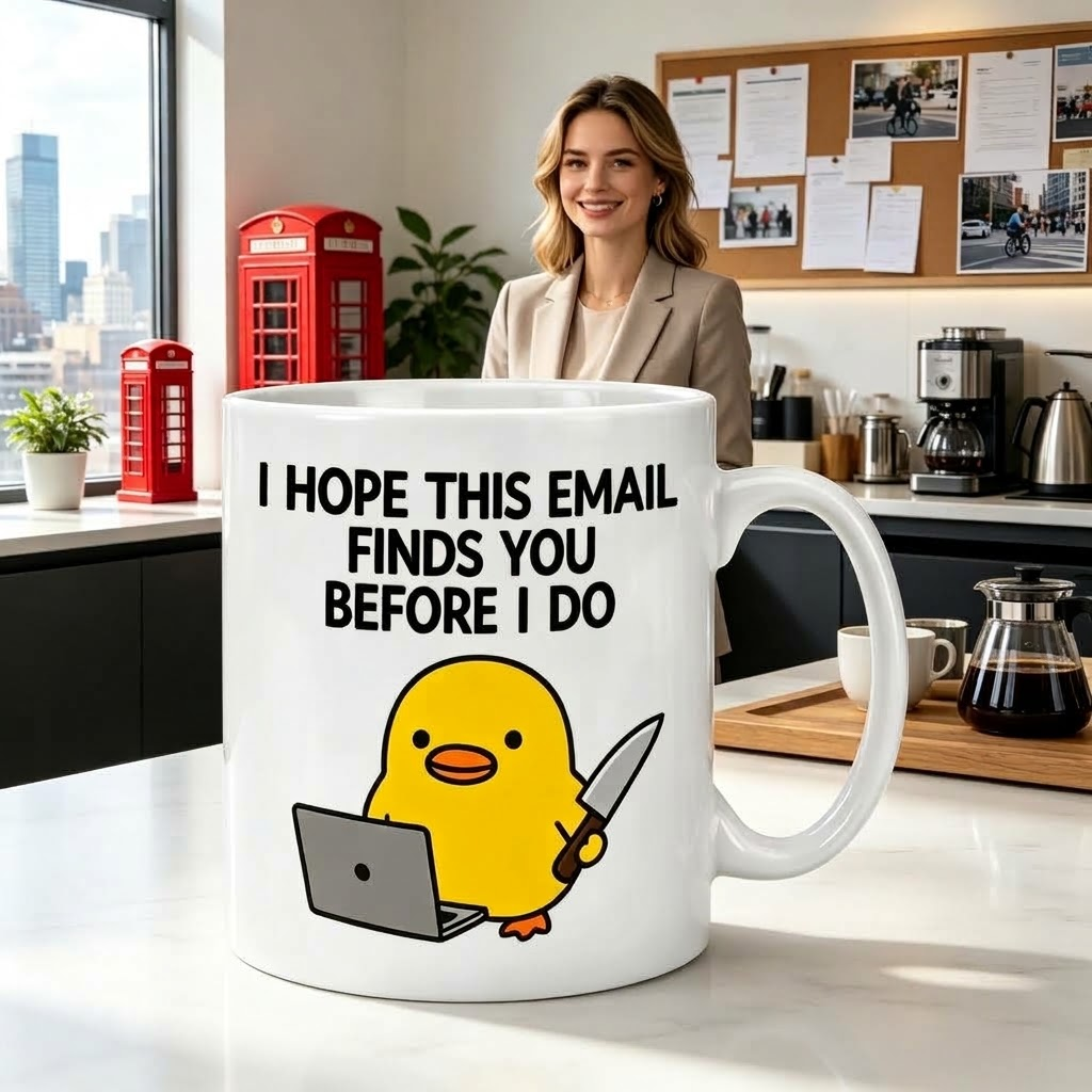 Funny Duck Mug | I Hope This Email Finds You Before I Do
