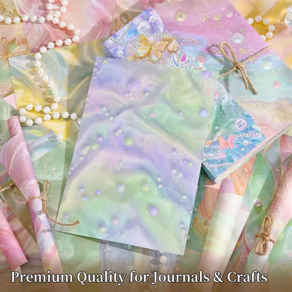 🌺160-sheet pearlescent scrapbook paper