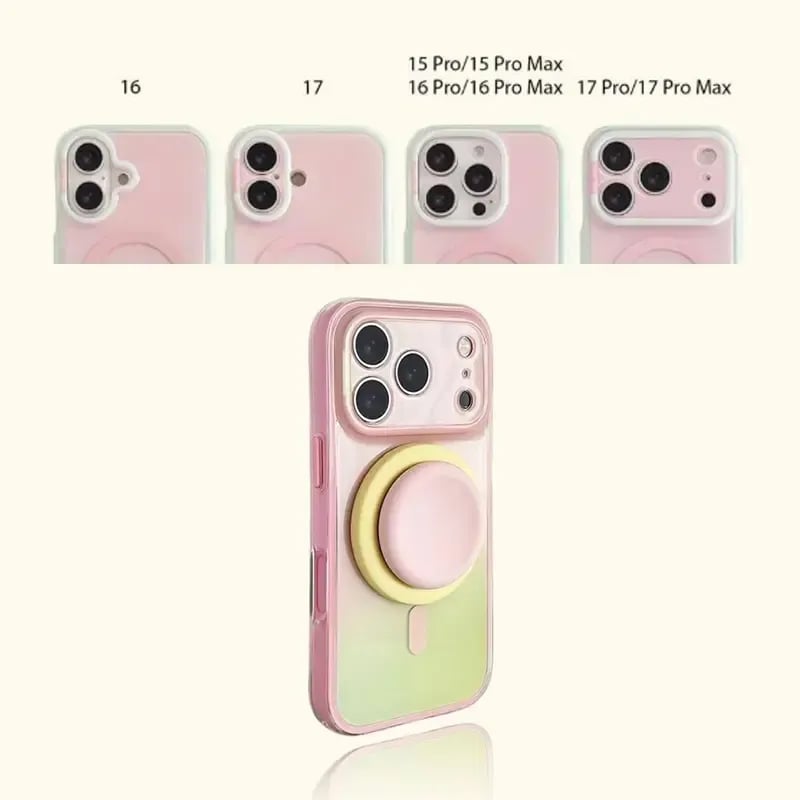 TYIIPLUS™ Magnetic Gradient Phone Case with Liquid Stand for iPhone