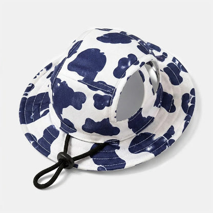 🐾 Cute Printed Pet Bucket Hat, Breathable Sun Cap Fits Dogs & Cats