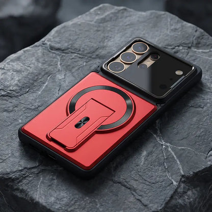 TYIIPLUS™ Magnetic Kickstand Phone Case for Samsung Galaxy S Series – Shockproof Slim Case with Camera Lens Protection & Hidden Stand
