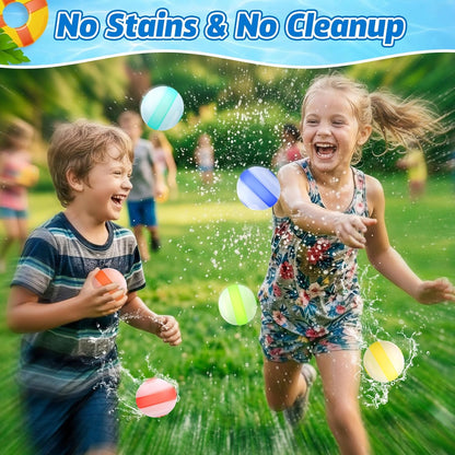 TyiiPlus Reusable Water Balloons, Non-magnetic, Quick Fill, Self-seal, Soft Silicone