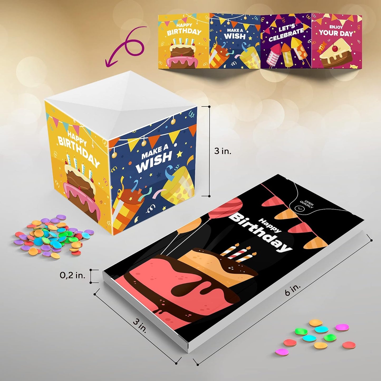 ✨Exploding Confetti Surprise Card – Pop-Up Joy in Every Envelope 🎄✨