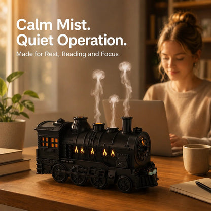 🚂♨️ Vintage Steam Train Aroma Oil Diffuser & Humidifier