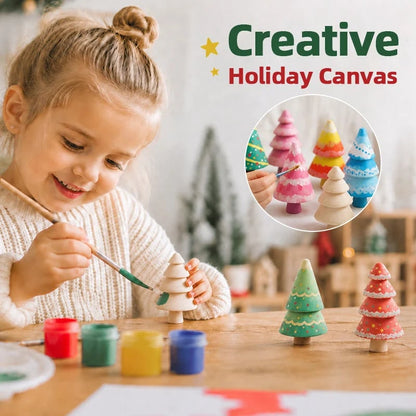 🎄🎨 DIY Wooden Christmas Tree Set — ✨ Color Your Christmas Your Way