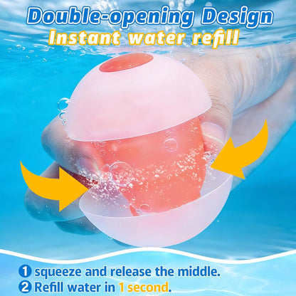 TyiiPlus Reusable Water Balloons, Non-magnetic, Quick Fill, Self-seal, Soft Silicone
