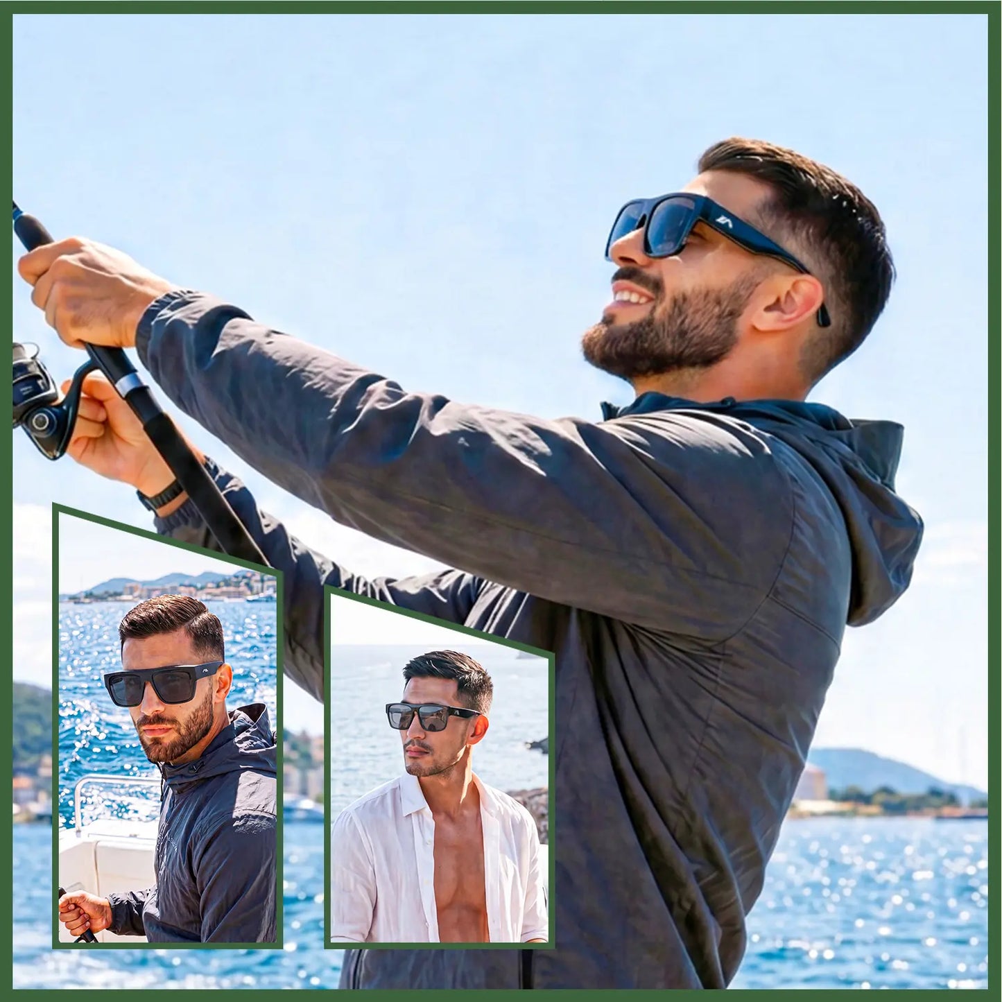 TyiiPlus Fit Over Sunglasses, Polarized Oversized Square Shades with UV400 Protection
