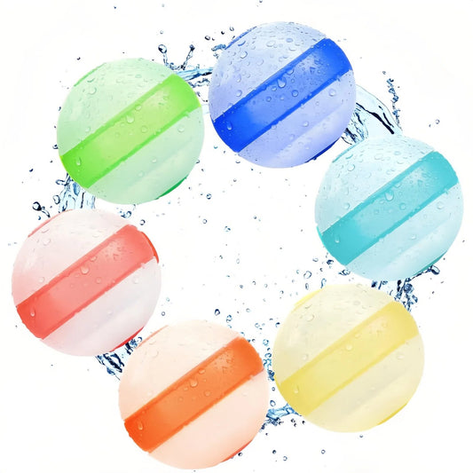 TyiiPlus Reusable Water Balloons, Non-magnetic, Quick Fill, Self-seal, Soft Silicone