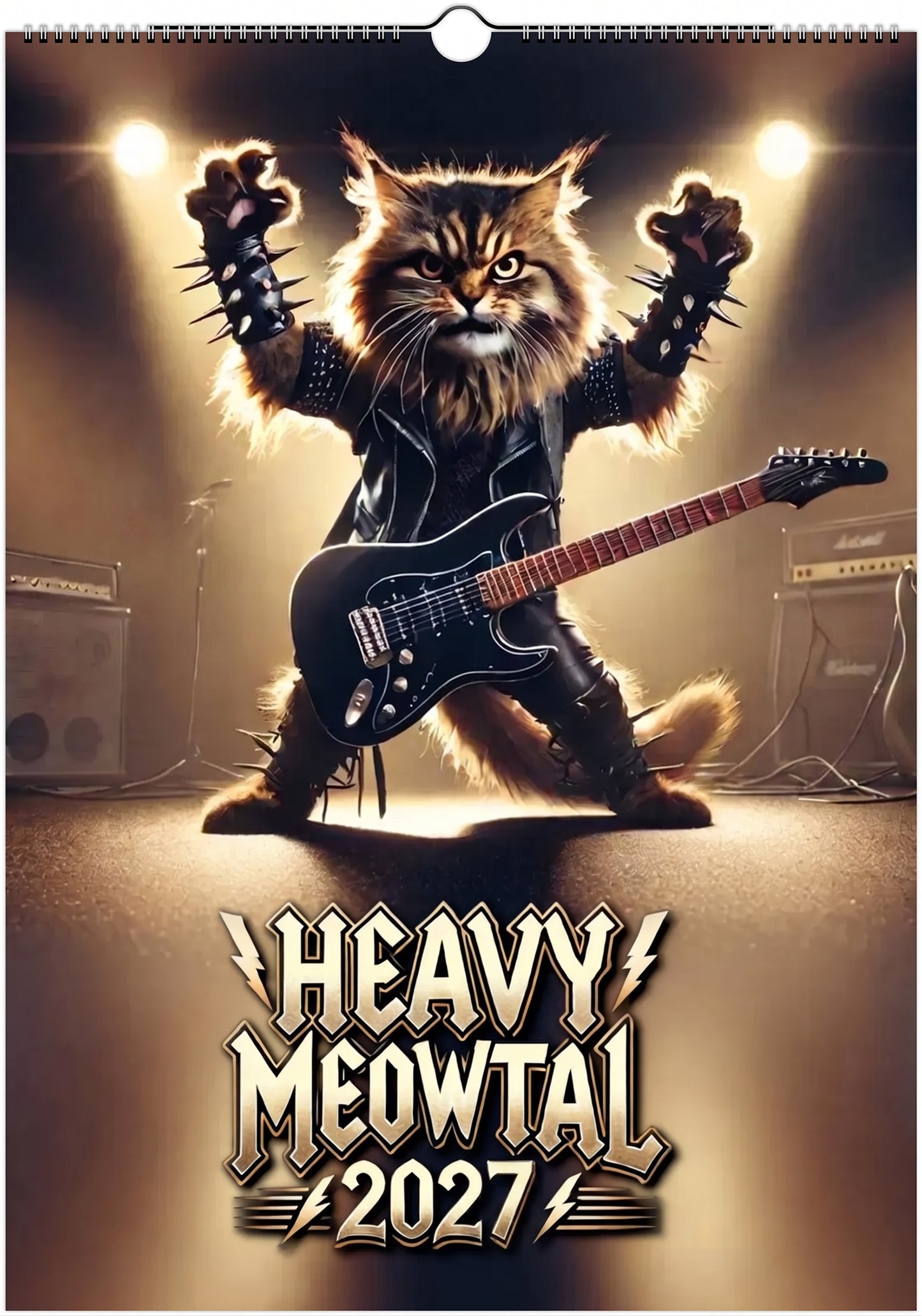 🐱Heavy Meowtal 2027 Calendar: Metal Cat Art
