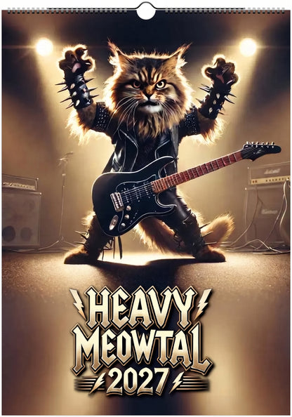 🐱Heavy Meowtal 2027 Calendar: Metal Cat Art
