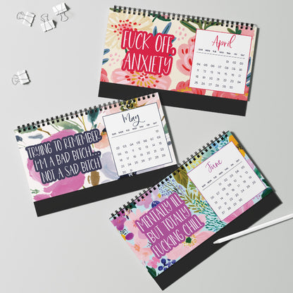One Day At A Fucking Time | 2027 Funny Sweary Mental Health Desk Calendar