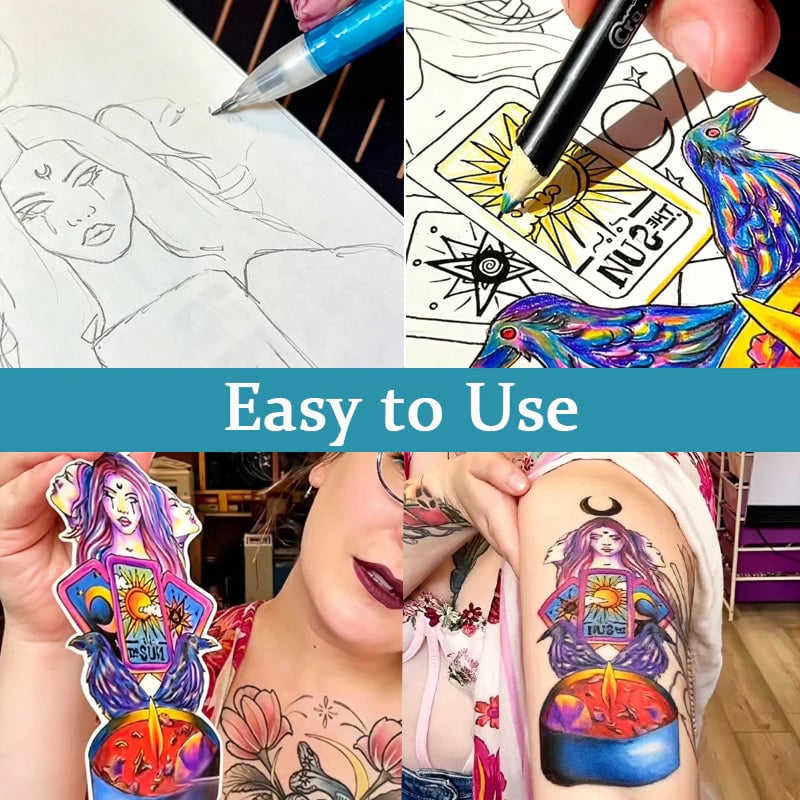 Temporary Tattoo Sketchbook – Tattoo Design Drawing Book
