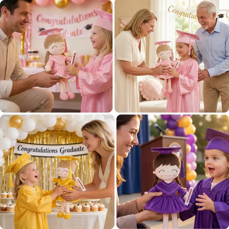 🎓 Gloveleya Class of 2026 Graduation Doll – 16” Soft Plush Keepsake Gift with Gift Bag