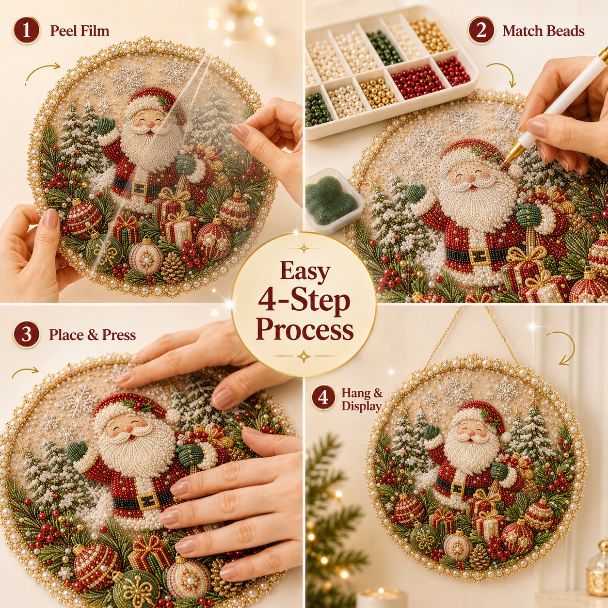 🎄Four Seasons & Holiday Pearl Art Hanging Wreath Kit