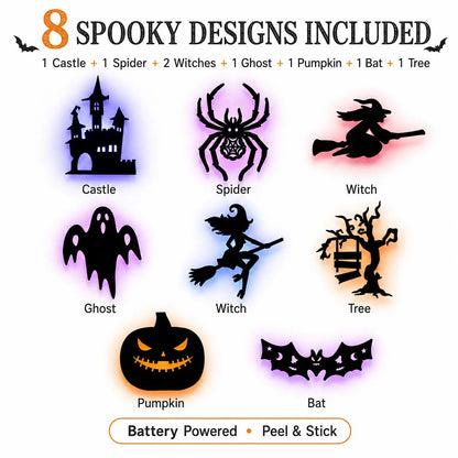 🎃Halloween HOT SALE 49% OFF 👻 Halloween LED Silhouette Wall Light Stickers