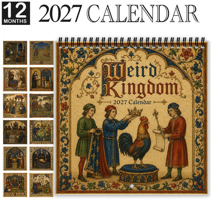 👑Weird Kingdom 2027 Wall Calendar – 12 Months of Curious Portraits & Whimsical Moments