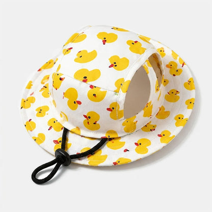 🐾 Cute Printed Pet Bucket Hat, Breathable Sun Cap Fits Dogs & Cats