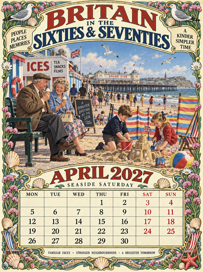 Britain in the Sixties & Seventies – 2027 Wall Calendar——A Year of Familiar Places, Family Moments & Favourite Memories