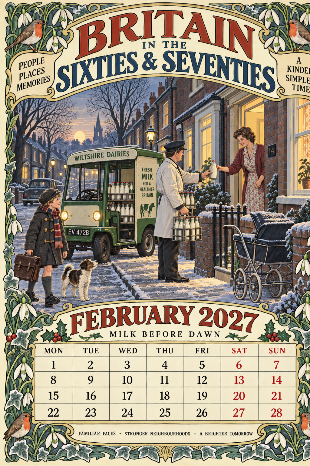 Britain in the Sixties & Seventies – 2027 Wall Calendar——A Year of Familiar Places, Family Moments & Favourite Memories