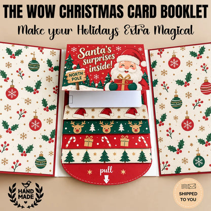 🎅🎁 New 2026 Waterfall Christmas Gift Card Booklet
