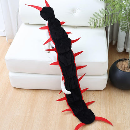 🐱 Funny Centipede Cat Costume – Black-Red Padded Hooded Halloween Pet Outfit for Photos &amp; Dress-Up