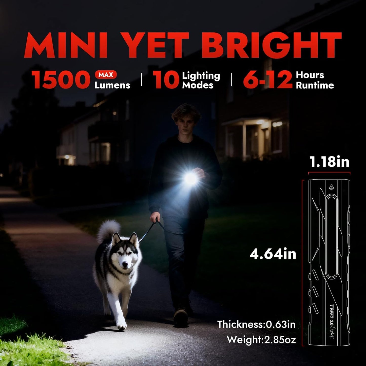 T9-Pro Rechargeable EDC Flashlight