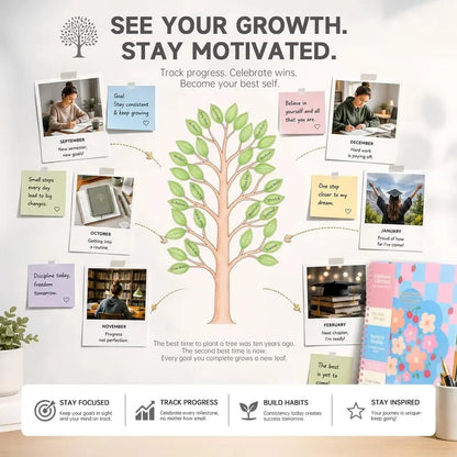 🧑‍🏫📔Academic Year Planner | July 2026- June 2027, Growth Tree Design For School year