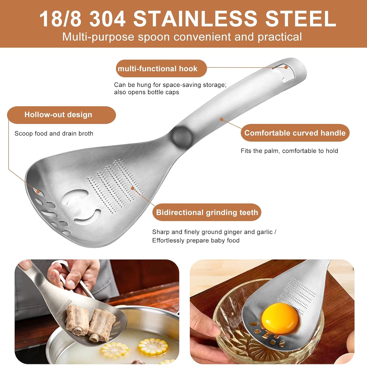 304 Stainless Steel Multi‑Purpose Kitchen Spoon 🥄 - image 3