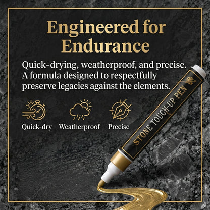 Golden Tombstone Marker Pen for Restoring Faded Grave Inscriptions(2PCS)