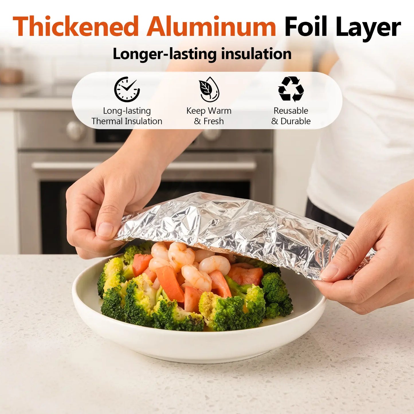 Reusable Foil Food Covers – Airtight Freshness & Bug Protection