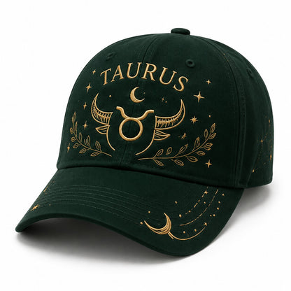 ♈♉12 Zodiac Signs Embroidered Cap Collection – Celestial Hats Made for Every Personality 🧢100% Cotton