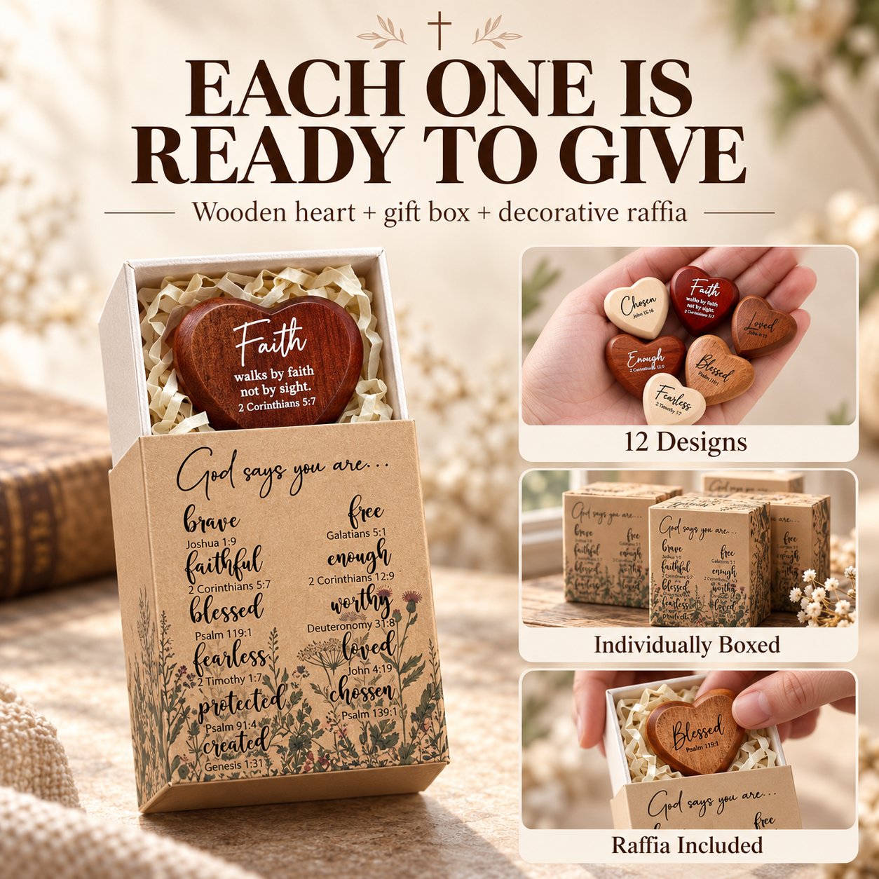 ✝️🎁Christian Pocket Heart Gift Set (Set of 12)