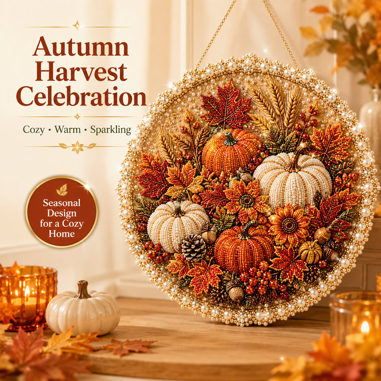 🎄Four Seasons & Holiday Pearl Art Hanging Wreath Kit