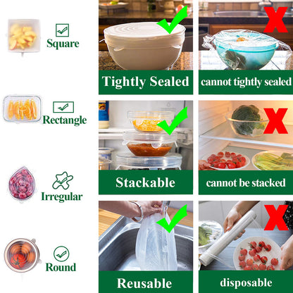 Reusable Silicone Stretch Lids