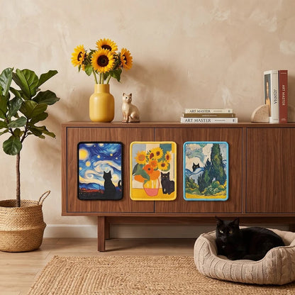 🐱 Decorative Wall Art Cat Scratcher – Stylish 2-in-1 Cat Scratch Board