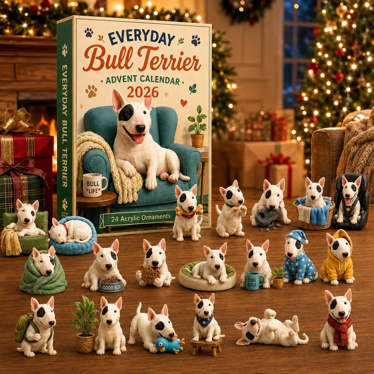 ✨Everyday Bull Terrier Advent Calendar 2026 - 24-Day Festive Countdown