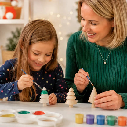 🎄🎨 DIY Wooden Christmas Tree Set — ✨ Color Your Christmas Your Way
