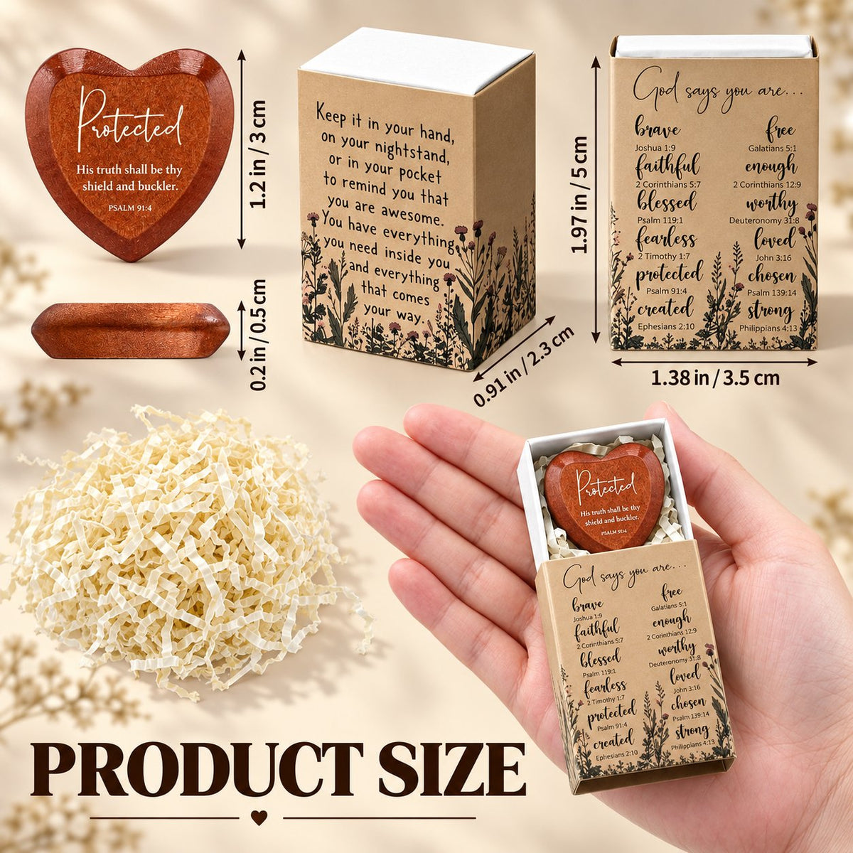 ✝️🎁Christian Pocket Heart Gift Set (Set of 12)