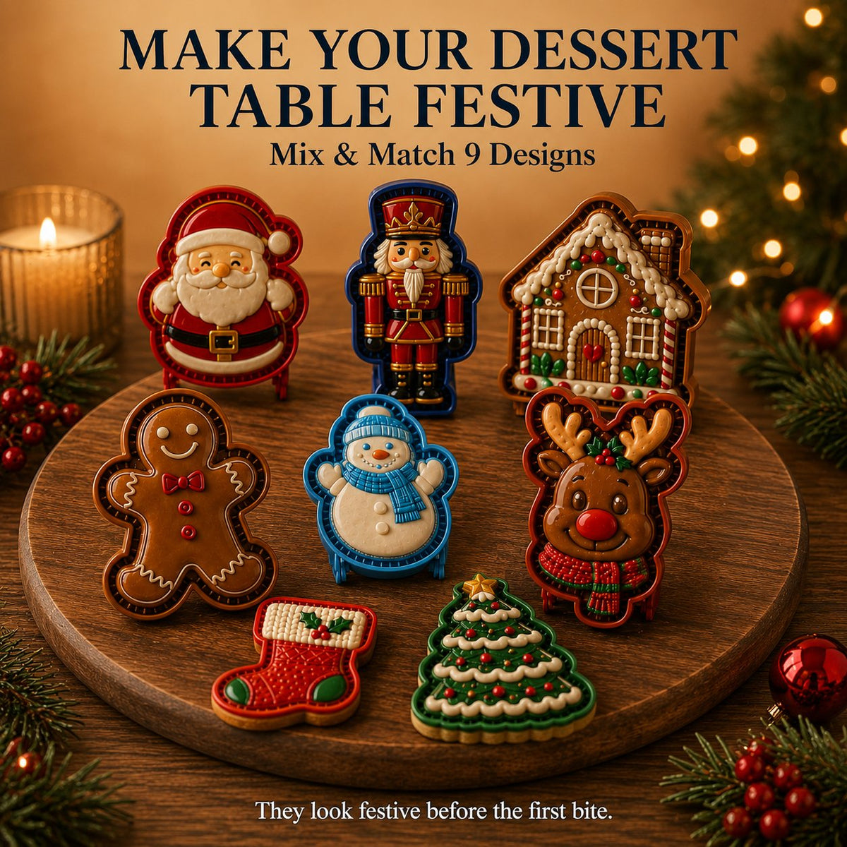 🎄 Christmas Mini Pie Mold Collection | 8 Designs
