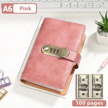TYIIPLUS™ Cash Savings Binder with Combination Lock – Large Capacity Money Organizer & Secure Cash Storage Book