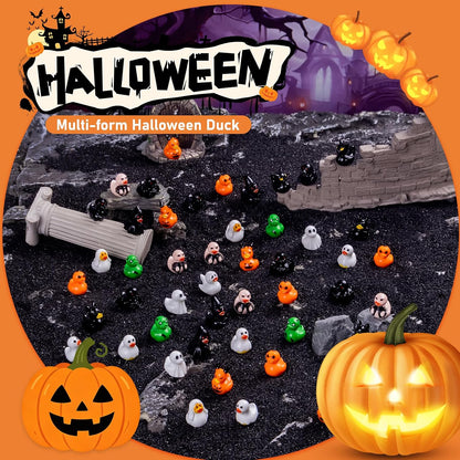 🎃 50PCS Mini Halloween Ducks – 15 Spooky-Cute Styles