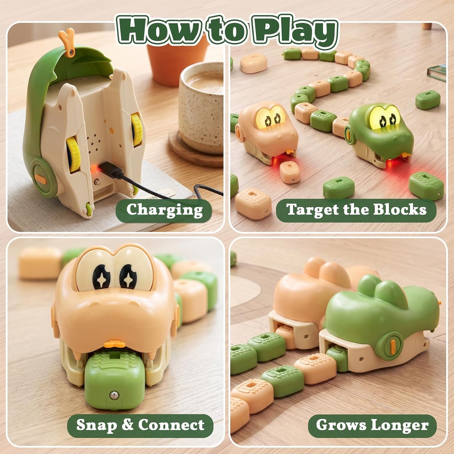 🐍Hungry Snake Family Game Set – Eat, Grow & Race