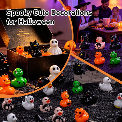 🎃 50PCS Mini Halloween Ducks – 15 Spooky-Cute Styles