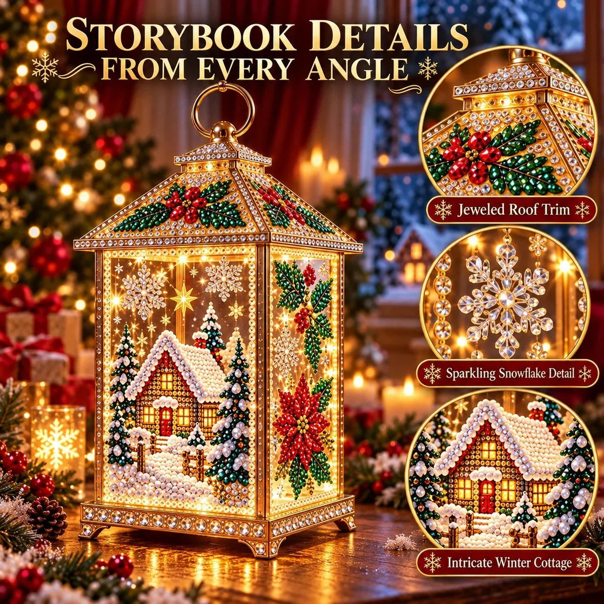 DIY Light-Up Diamond Art Lantern