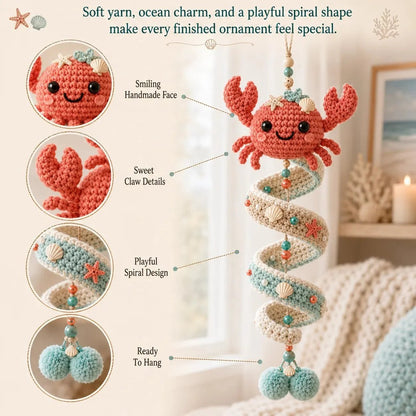 🌊 Marine Animal Themed Spiral Crochet Hanging Kit for Beginners | Complete Kit with All Tools & Step‑by‑Step Guide Included 💕