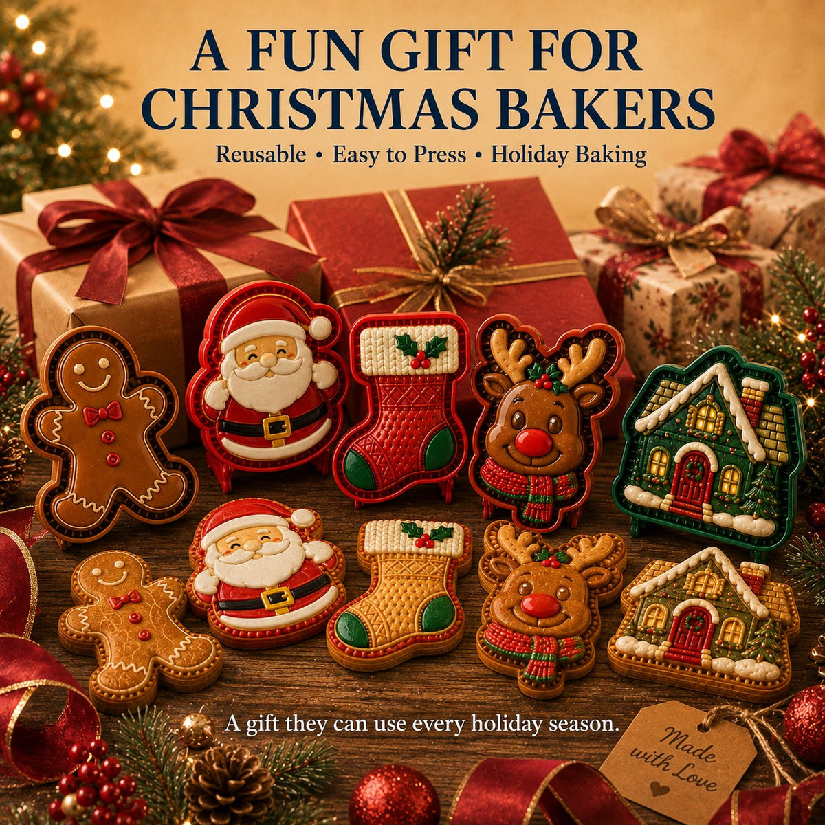 🎄 Christmas Mini Pie Mold Collection | 8 Designs