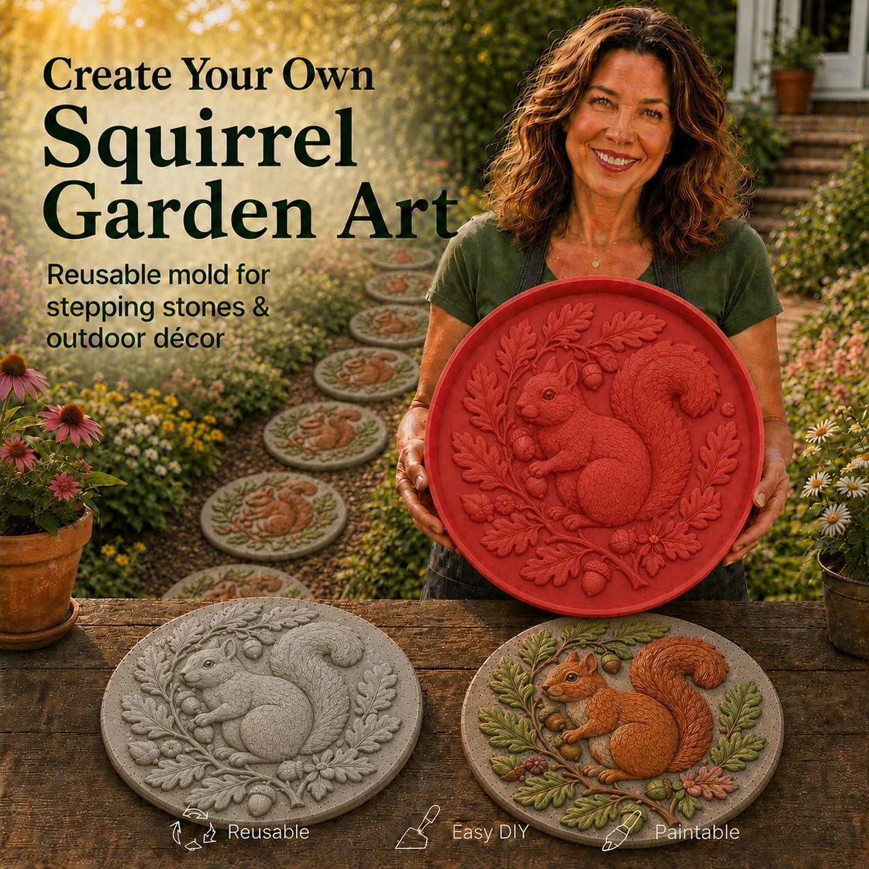 ✨Animal Garden Art Stepping Stone Mold