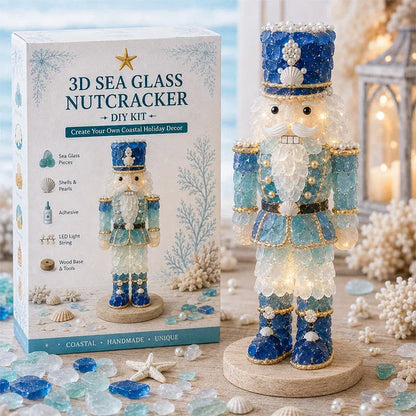🌊✨ DIY 3D Sea Glass Art Kit – Beginner-Friendly, No Experience Needed | Coastal & Christmas Collection