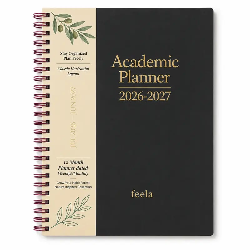 🧑‍🏫📔Shuttle Art Academic Year Planner | July 2026- June 2027, Growth Tree Design For School year(📦Buy 2 Free Shipping)