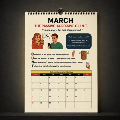 The C.U.N.T. 2027 Wall Calendar – 12 Months of Pure Unfiltered Chaos